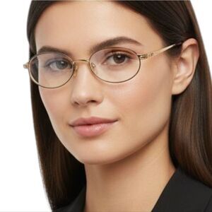 Vintage Gold Oval Glasses See Details